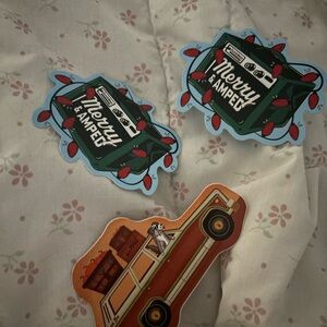 Dutch Bros Festive Stickers - Green, Red, Blue